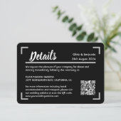 Einfache handgeschriebene schwarze Skripte für Hoc Begleitkarte (Stehend Vorderseite)