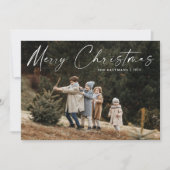 Einfache handgeschriebene Script-Foto Weihnachten (Vorderseite)