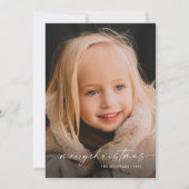 Einfache handgeschriebene Script-Foto Weihnachten (Vorderseite)