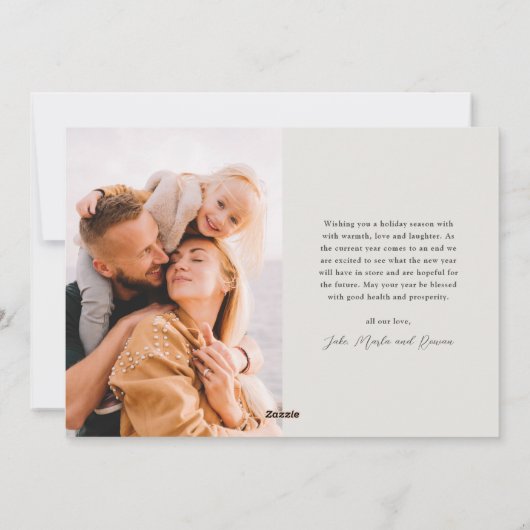 Einfache handgeschriebene Script-Foto Weihnachten (Rückseite)