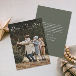 Einfache handgeschriebene Script-Foto Weihnachten