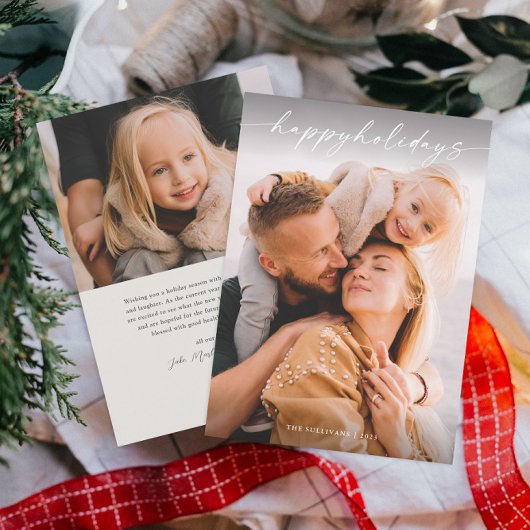 Einfache handgeschriebene Script-Foto Weihnachten
