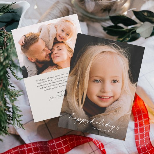 Einfache handgeschriebene Script-Foto Weihnachten