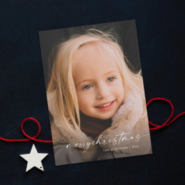 Einfache handgeschriebene Script-Foto Weihnachten