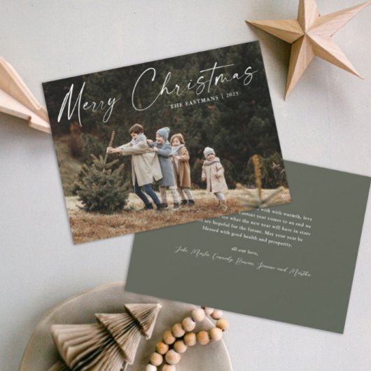 Einfache handgeschriebene Script-Foto Weihnachten