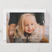 Einfache handgeschriebene Script-Foto Weihnachten (Vorderseite)