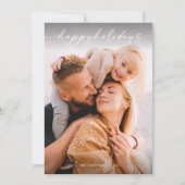 Einfache handgeschriebene Script-Foto Weihnachten (Vorderseite)