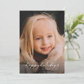 Einfache handgeschriebene Script-Foto Weihnachten (Stehend Vorderseite)