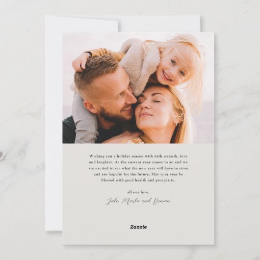 Einfache handgeschriebene Script-Foto Weihnachten (Rückseite)