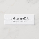 Einfache, handgeschriebene Script-Kalligrafie Mini Visitenkarte (Vorderseite)