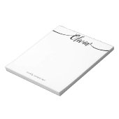 Einfache, handgeschriebene Script-Kalligrafie Notizblock (Rotiert)