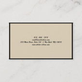 Einfache, handgeschriebene Script-Kalligrafie Visitenkarte (Rückseite)