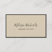 Einfache, handgeschriebene Script-Kalligrafie Visitenkarte (Vorderseite)