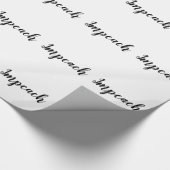 Einfache handgeschriebene Skript-Kalligraphie Geschenkpapier (Ecke)