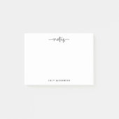 Einfache handgeschriebene Skripte Swaps Schwarz un Post-it Klebezettel (Vorderseite)