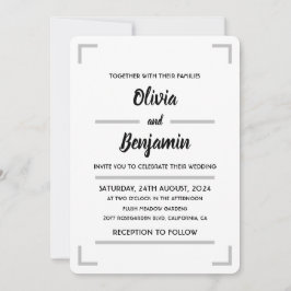 Einfache handgeschriebene Skripteinladung Einladung