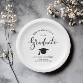 Einfache, handgeschriebene Skriptgratulation Pappteller