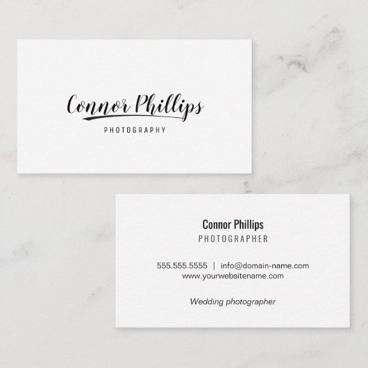 Einfache handgeschriebene Skriptkalligrafie und Sw Visitenkarte (Vorne/Hinten)