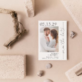 Einfache handgeschriebene Skripttypografie 5 Foto Save The Date