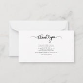 Einfache handgeschriebene Typografie Vielen Dank Mitteilungskarte (Rückseite)