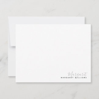 Einfache handgeschriebene Unterschrift oberhalb de Mitteilungskarte