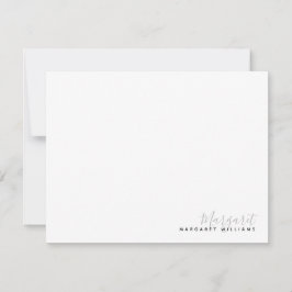 Einfache handgeschriebene Unterschrift oberhalb de Mitteilungskarte