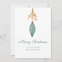 Einfache handgestrichene Wasserfarbe Türkis Weihna