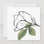 Einfache handGezeichnet Beerdigung aus Stahlfolien Dankeskarte (Vorderseite)