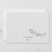 Einfache handGezeichnet florale Dampflokomotive Dankeskarte (Vorderseite)