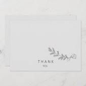 Einfache handGezeichnet florale Dampflokomotive Dankeskarte (Vorne/Hinten)