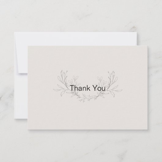 Einfache, handGezeichnet Folage Family Death Viele Dankeskarte (Vorderseite)