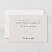 Einfache, handGezeichnet Folage Family Death Viele Dankeskarte (Rückseite)