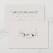 Einfache, handGezeichnet Folage Family Death Viele Dankeskarte (Vorne/Hinten)