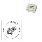 Einfache handgezeichnet Pine Rustikale Rücksendead Gummistempel (Stempel)