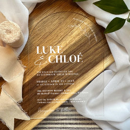 Einfache handgezeichnete Botanische Einzigartigkei Acryleinladungen