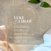 Einfache handgezeichnete Botanische Einzigartigkei Acryleinladungen