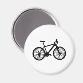 Einfache handgezeichnete Fahrraddoodle in schwarz Magnet (Vorderseite/Rückseite)