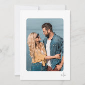 Einfache handgezeichnete Foto-Whimsikensehen Save The Date (Rückseite)