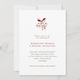 Einfache handgezeichnete Glocken Weihnachtsfeier Einladung