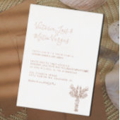 Einfache handgezeichnete Palme Tree Tropische Hoch Folieneinladung