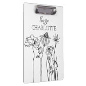 Einfache handgezeichnete Wildblumen für die benutz Klemmbrett (Rechts)