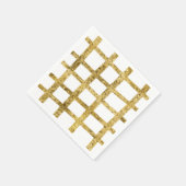 Einfache handgezogene Imitate Glitzer Grid Urlaub Serviette (Ecke)