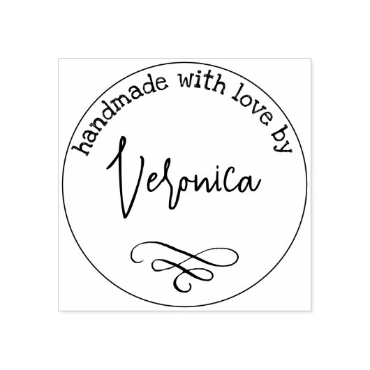 Einfache Handhabung mit Liebe nach Vornamen Gummistempel (Prägung)