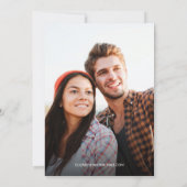 Einfache Handhabung Verlobtes Foto Rustikale Hochz Save The Date (Rückseite)