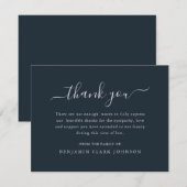Einfache Handschrift Bereavement Beileid Beerdigun Dankeskarte (Vorne/Hinten)