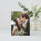 Einfache Handschrift Hochzeit Vielen Dank Postkart Postkarte (Stehend Vorderseite)