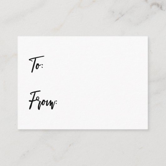 Einfache Handschrift ohne Wrapping erforderlich! Begleitkarte (Rückseite)