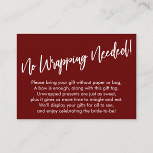 Einfache Handschrift ohne Wrapping erforderlich! Begleitkarte