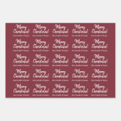 Einfache Handschrift Stil "Frohe Weihnachten!", Na Geschenkpapier Set (Vorderseite 2)