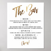 Einfache Handschrift Typografie "The Bar"-Zeichen Poster (Vorne)